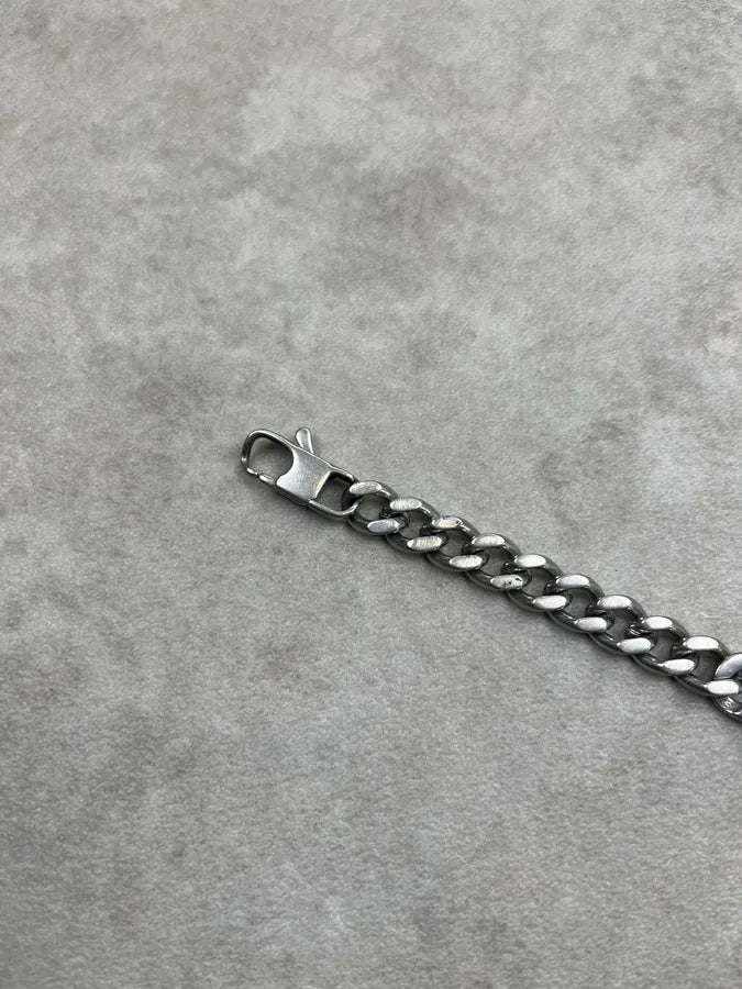 2000s Paciotti Hammered Tag Silver Bracelet LhLCyRW 5