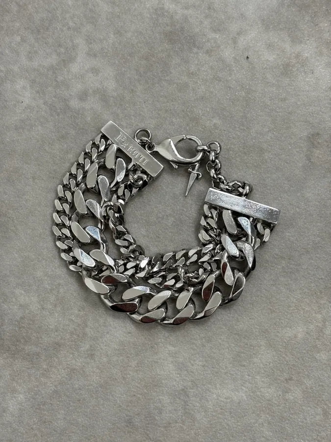 2000s Paciotti Silver Multi-Chain Bracelet iUdKmiC 4
