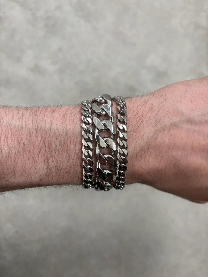 2000s Paciotti Silver Multi-Chain Bracelet iUdKmiC 1