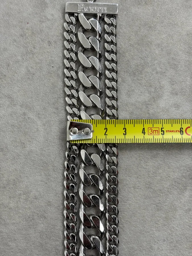2000s Paciotti Silver Multi-Chain Bracelet iUdKmiC 7