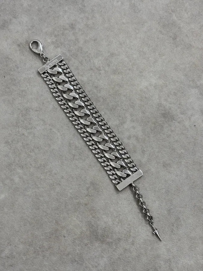2000s Paciotti Silver Multi-Chain Bracelet iUdKmiC 5