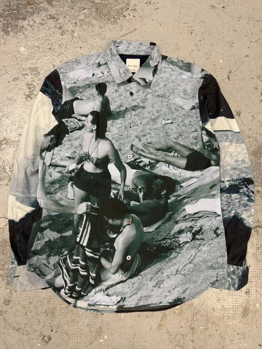 2000s Paul Smith Beach Summer Photography Shirt wdKDkAE 1