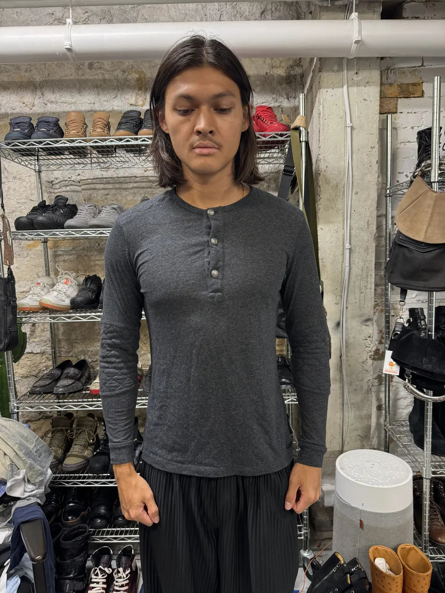 2000s Pierre Balmain Biker Henley Grey Longsleeves mdlnTRY 2