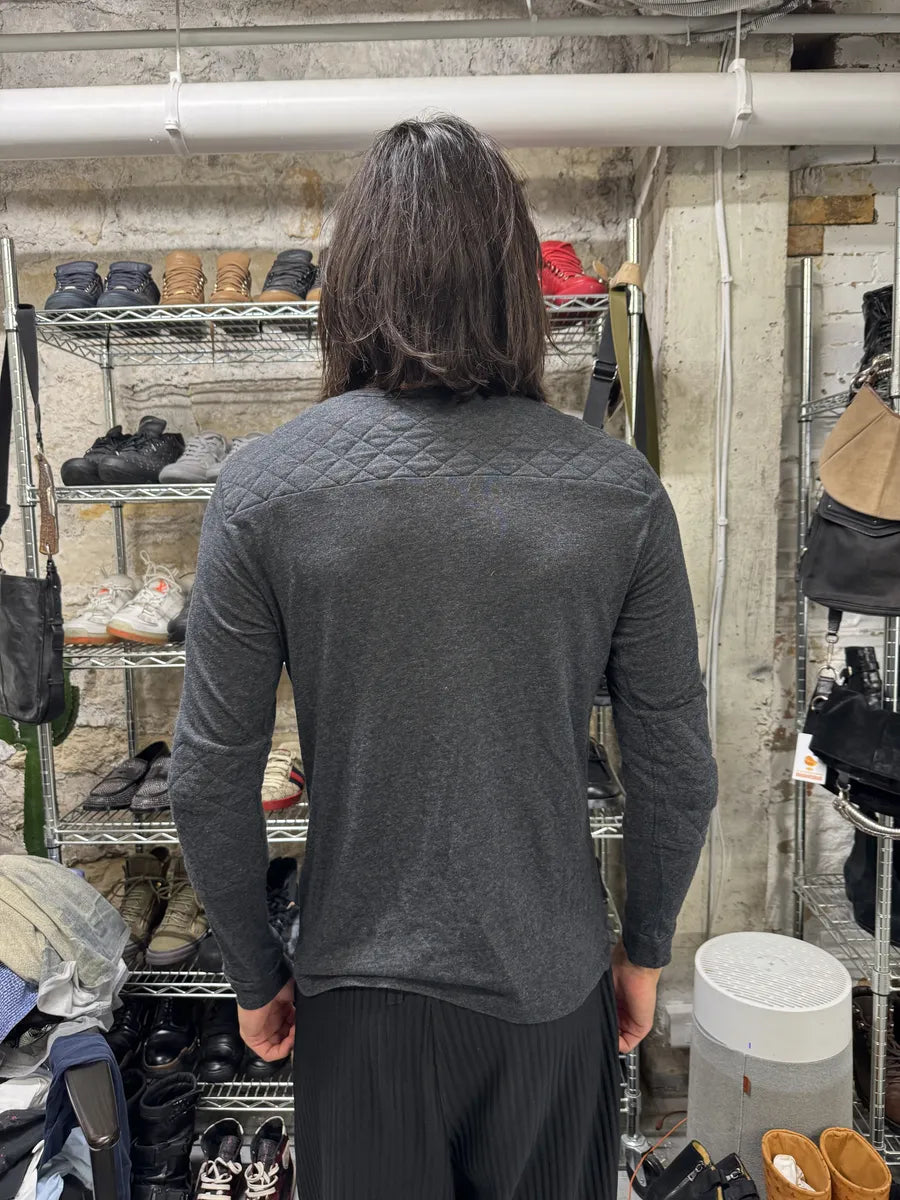 2000s Pierre Balmain Biker Henley Grey Longsleeves mdlnTRY 3