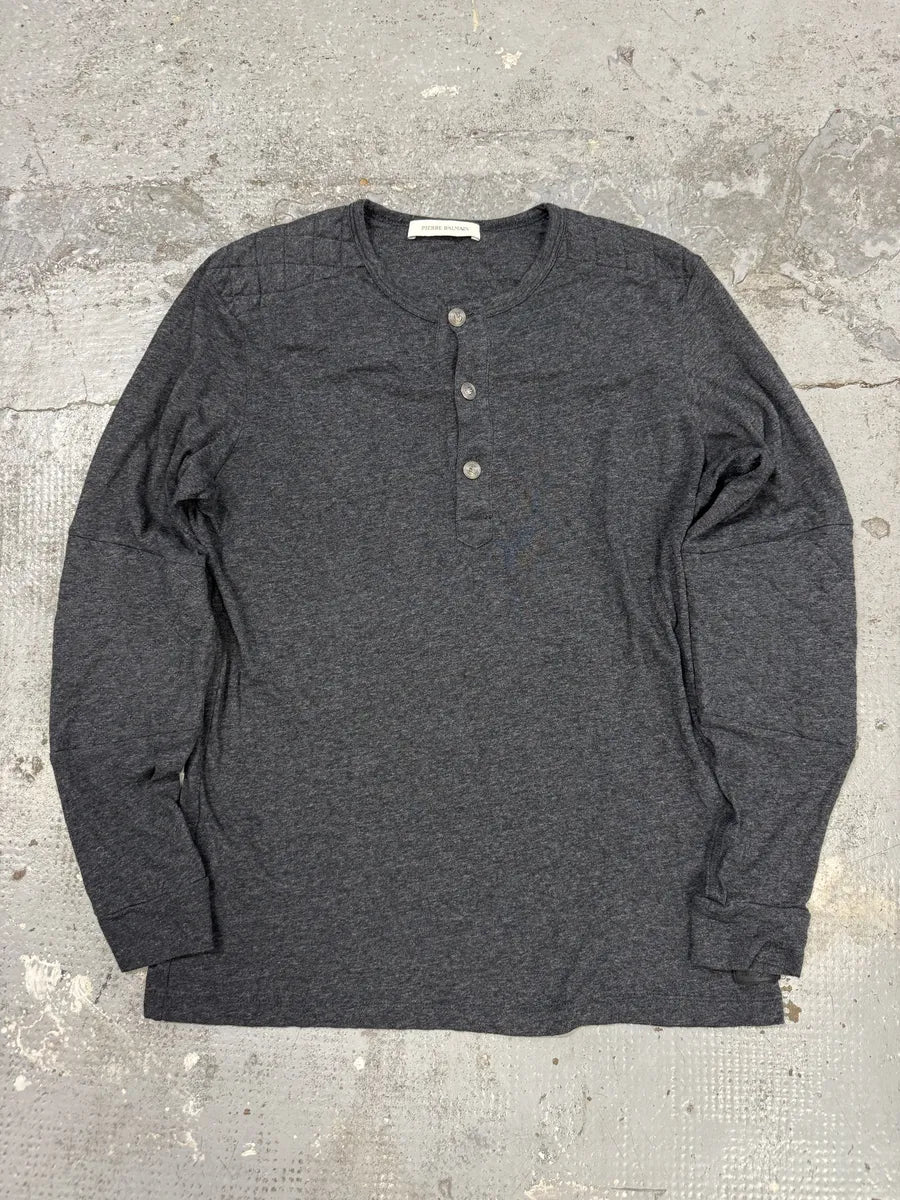 2000s Pierre Balmain Biker Henley Grey Longsleeves mdlnTRY 4