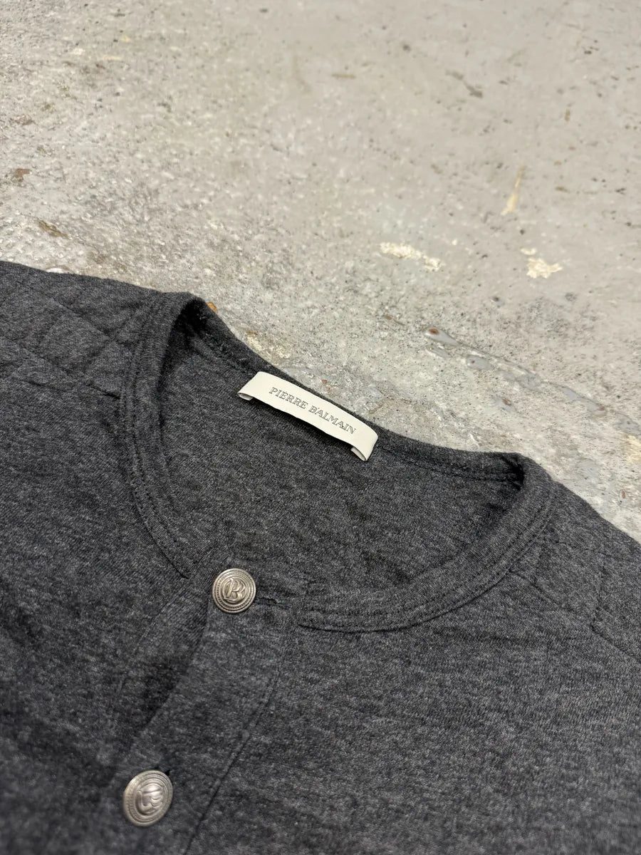 2000s Pierre Balmain Biker Henley Grey Longsleeves mdlnTRY 9
