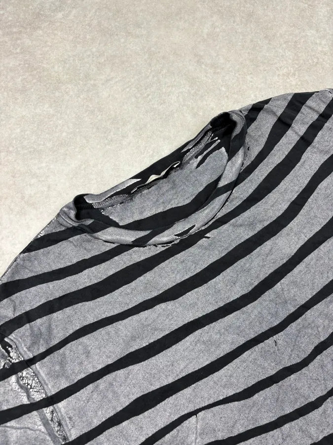 SS2012 Pierre Balmain Black & Grey Striped Zebra T-Shirt OukqPON 4