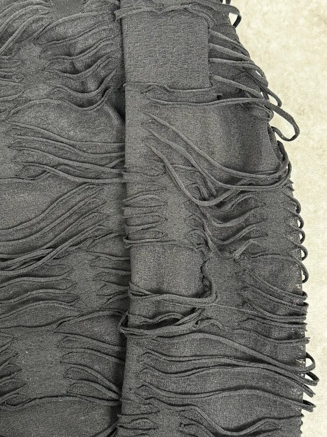 2000s Pierre Balmain Black Layered Distressed Longsleeves Top VwZHDlA 6