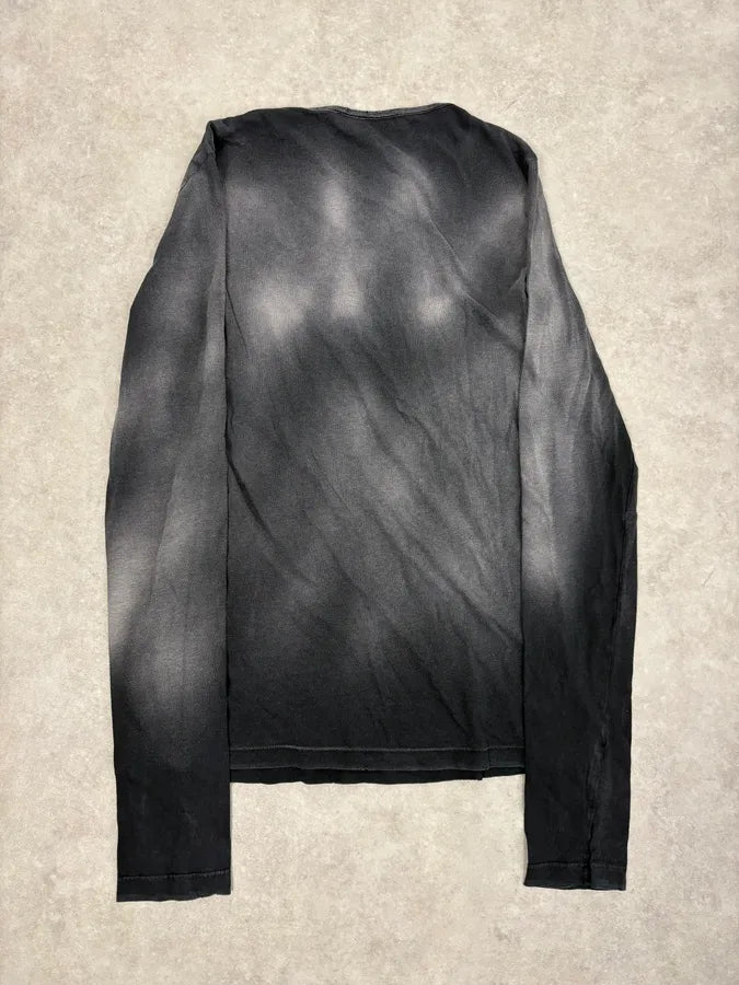 2000s Pierre Balmain Faded Brut Grey Henley Longsleeve XVSnsuz 5