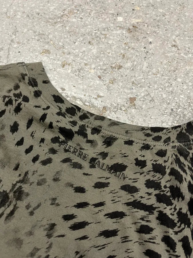 2000s Pierre Balmain Green Leopard Fury Effect Longsleeves (M) aPfjEgw 7