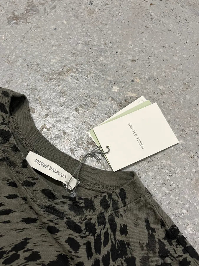 2000s Pierre Balmain Green Leopard Fury Effect Longsleeves (M) aPfjEgw 9