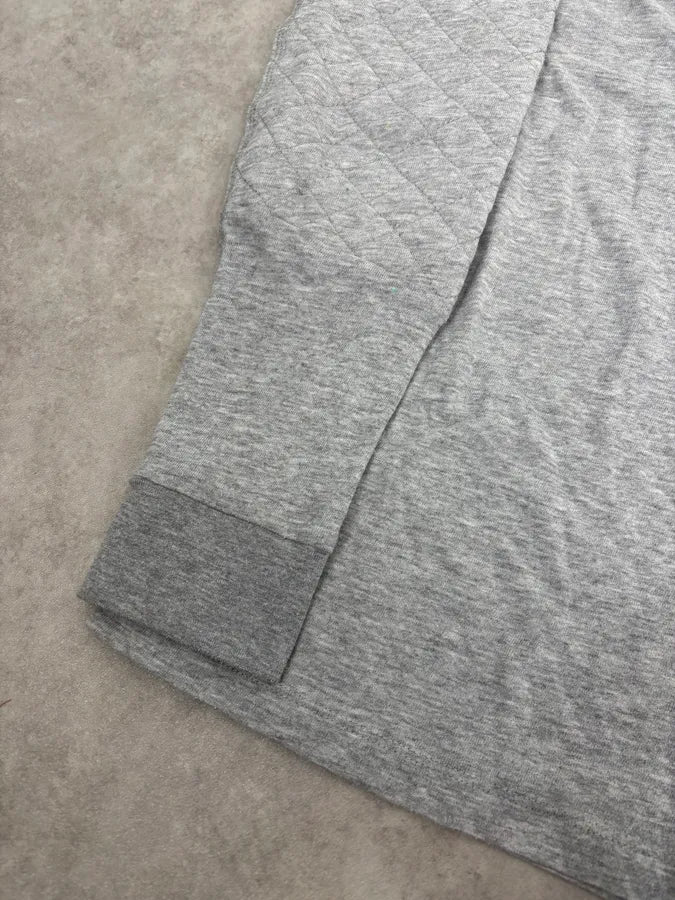 2010s Pierre Balmain Grey Quilted Henley Longsleeve iPNlRyh 6