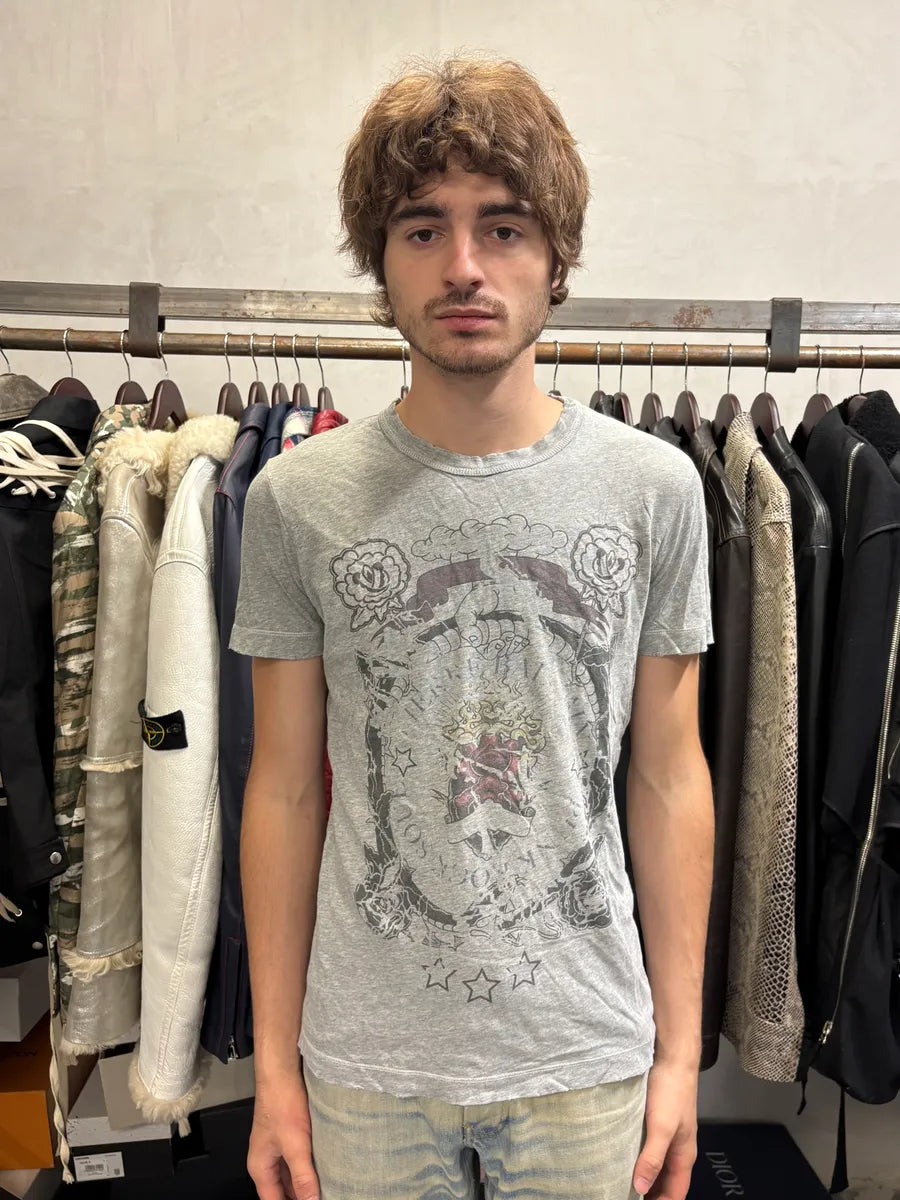 2000s Pierre Balmain Heart Grey T-Shirt AyDcWpf 1