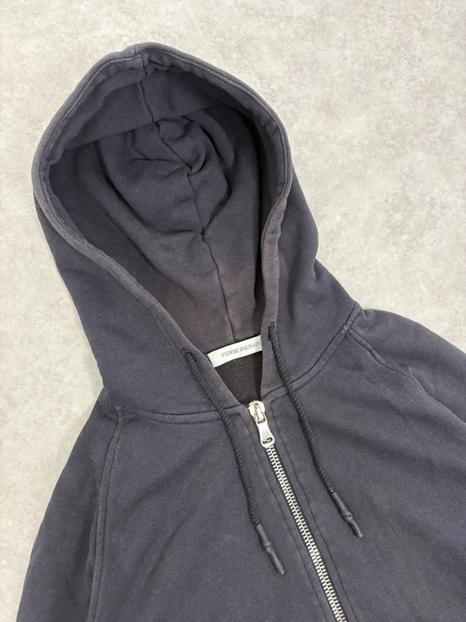 2010s Pierre Balmain Navy Eagle Embroidered Zip-up Hoodie LsGCrVx 4