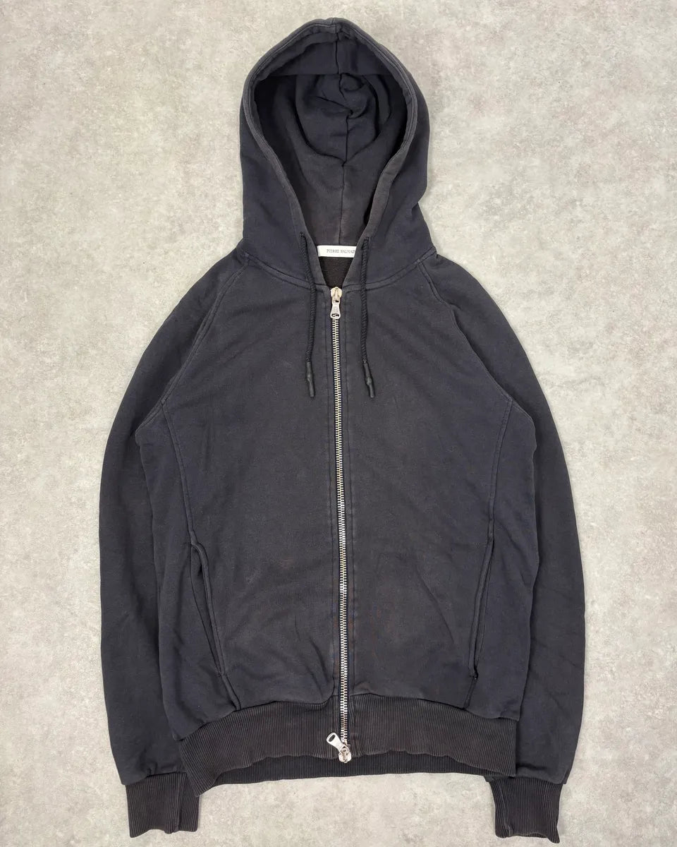 2010s Pierre Balmain Navy Eagle Embroidered Zip-up Hoodie LsGCrVx 0
