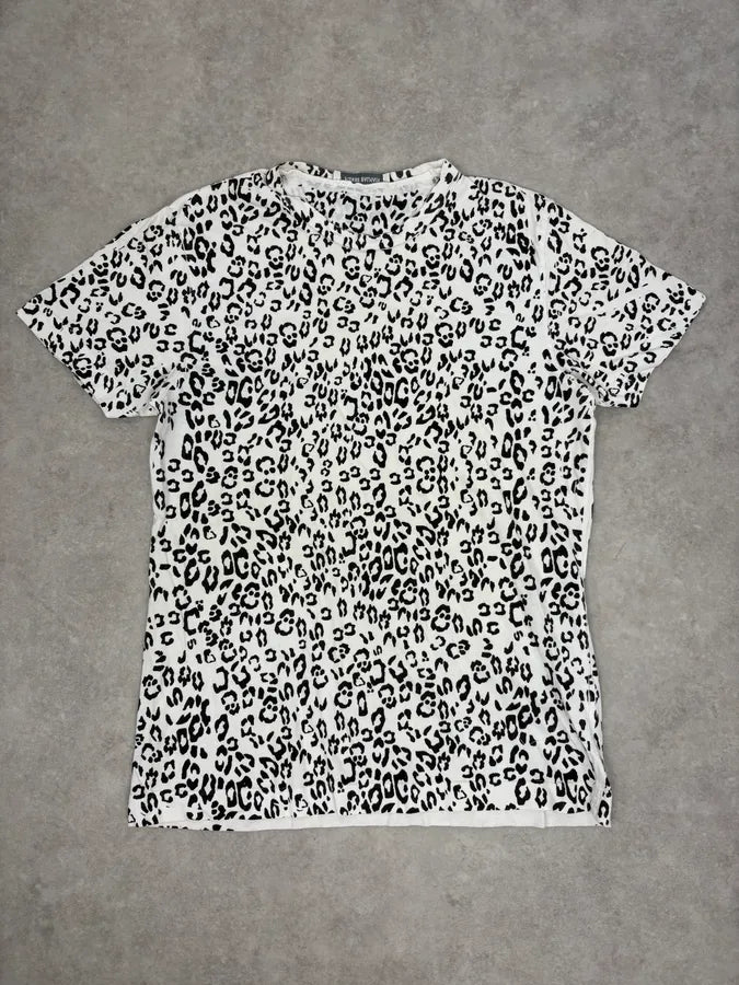 SS2013 Pierre Balmain White Leopard T-Shirt txgQRhI 0