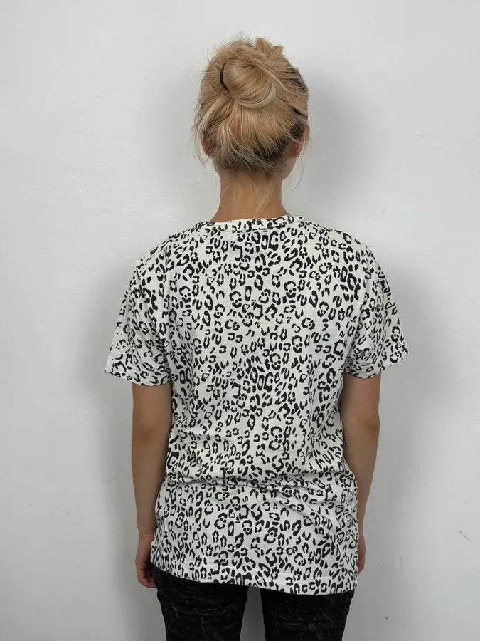 SS2013 Pierre Balmain White Leopard T-Shirt txgQRhI 2
