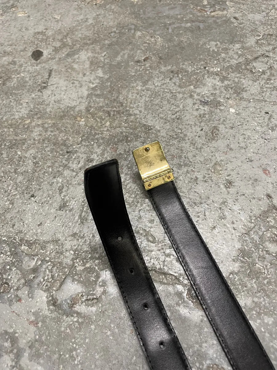 2000s Pierre Cardin Brown Python Leather Belt (OS) 6