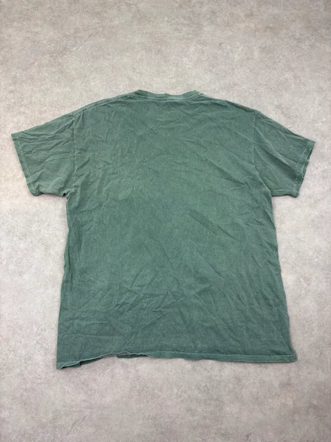 2000s Playboy Faded Green Scooter Logo Relaxed T-Shirt HvRUJLz 1