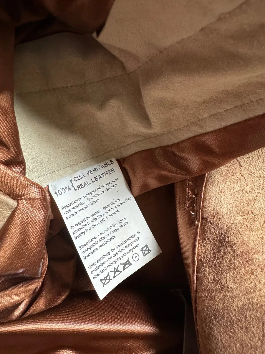 2000s Plein Sud Artisanal Marble Leather Pants yVjsiXo 7