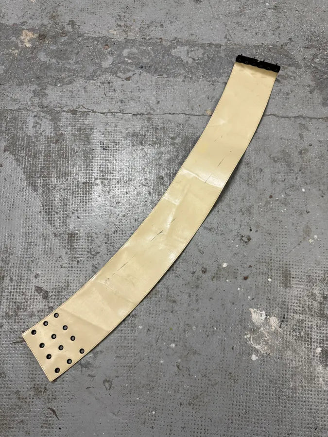 2000s Plein Sud Beig Leather Patchwork Belt (OS) RtUmYTe 6