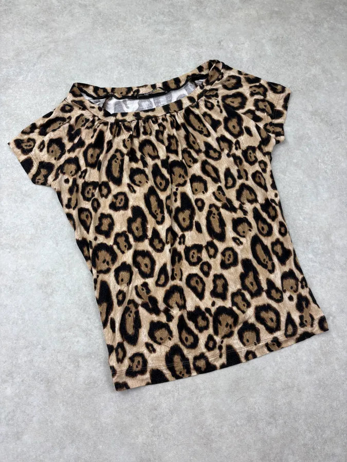 2000s Plein Sud Beige Leopard T-Shirt OphiEnP 3