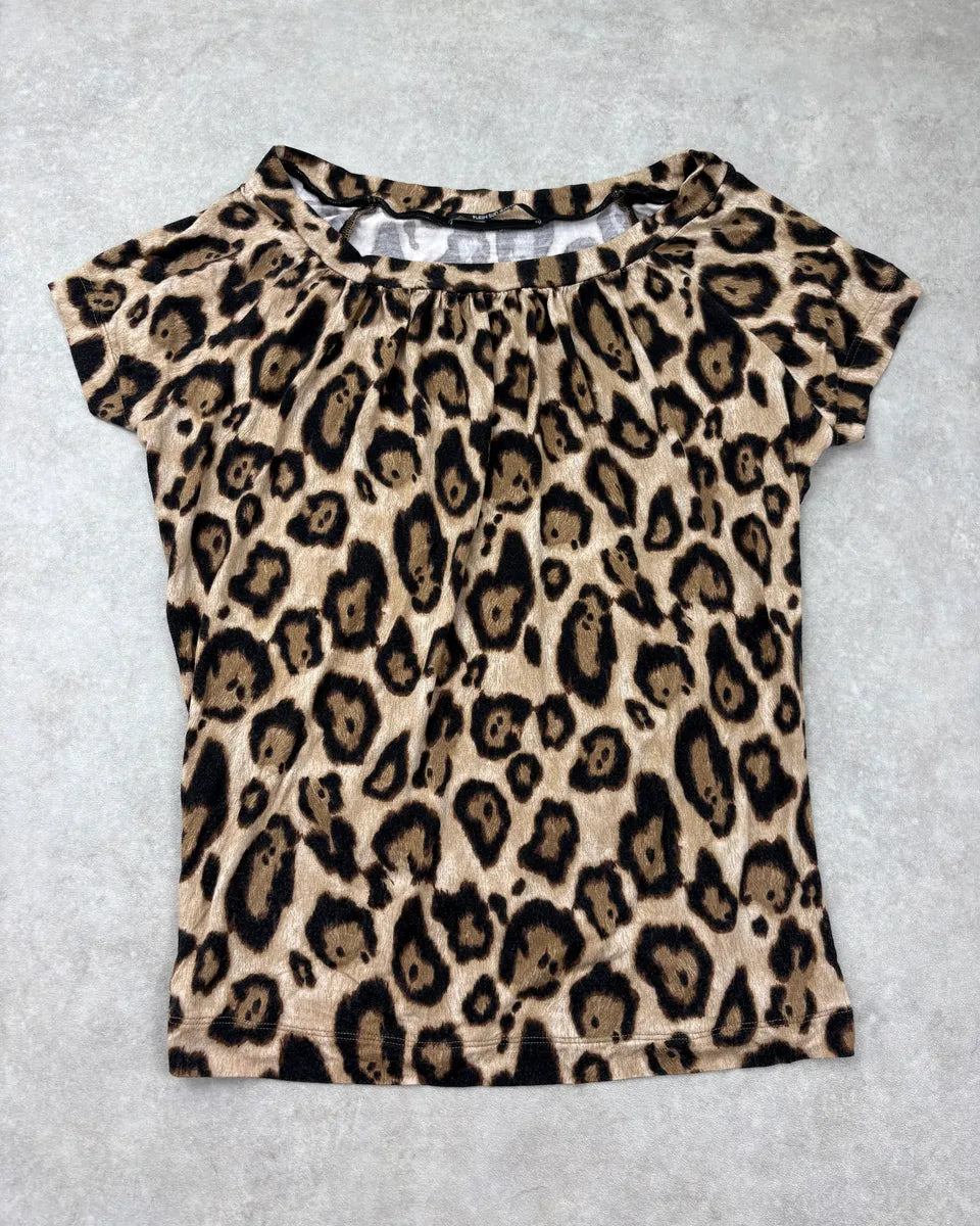 2000s Plein Sud Beige Leopard T-Shirt OphiEnP 0