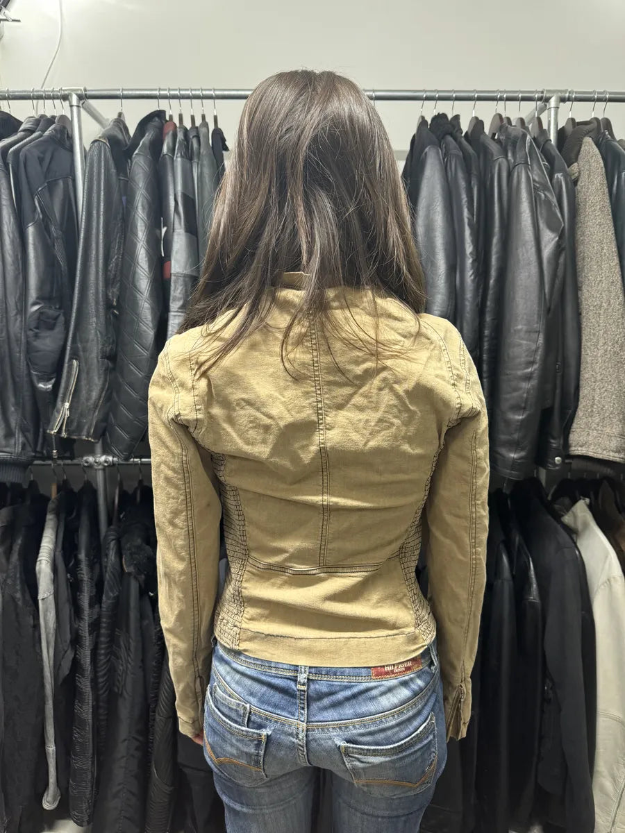 2000s Plein Sud Beige Light Tactical Jacket (M) qlDukJI 3