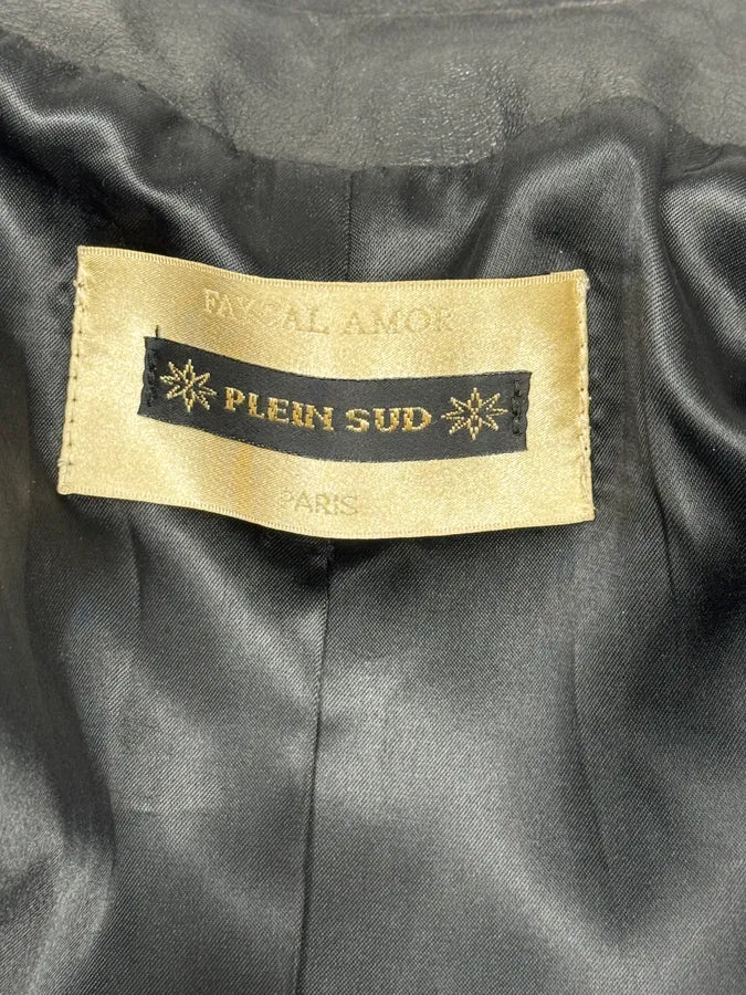 2000s Plein Sud Black Asymmetrical Biker Leather Jacket HkqoYDX 9