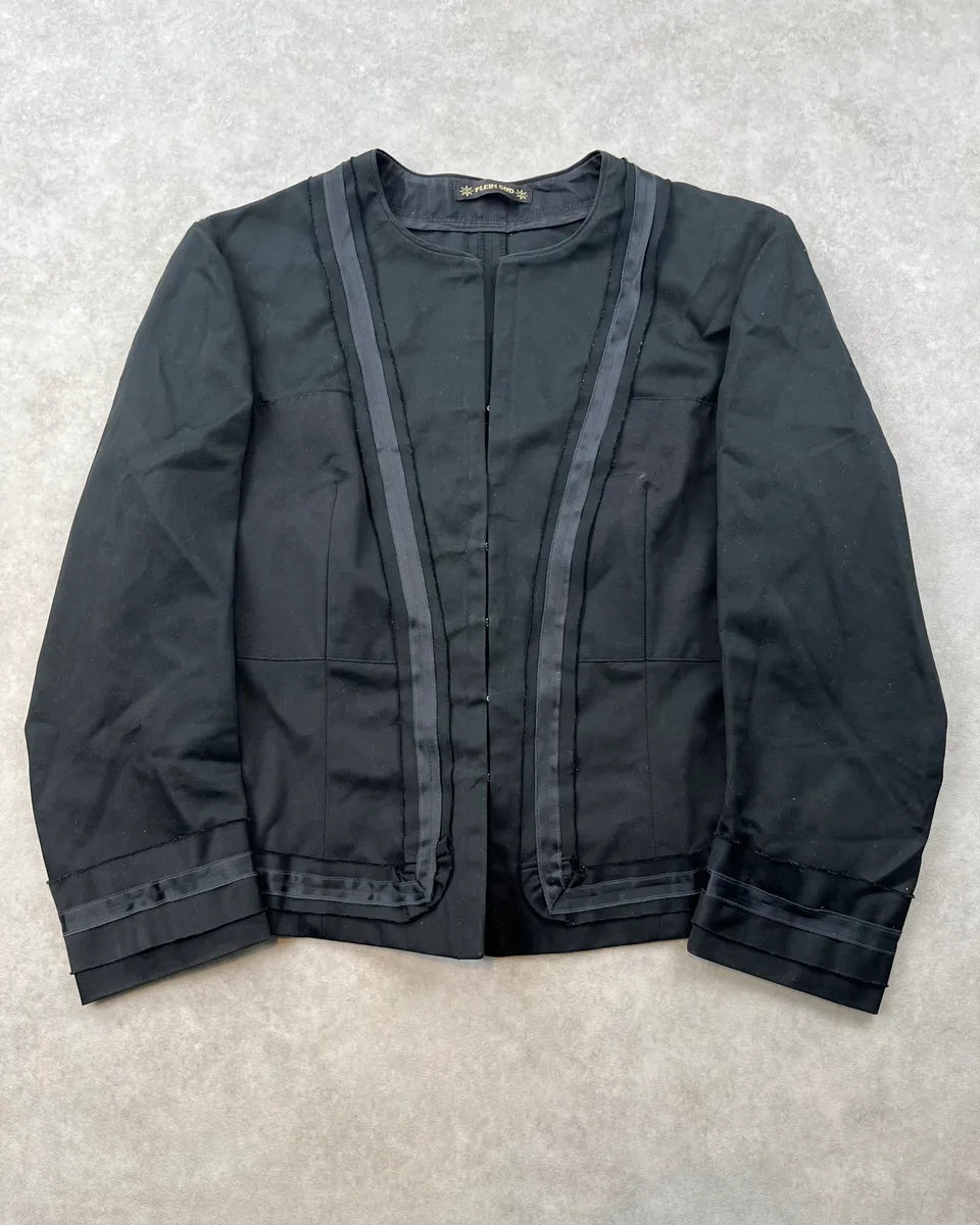 2000s Plein Sud Black Contrast Stitch Light Jacket unqEcNu 0