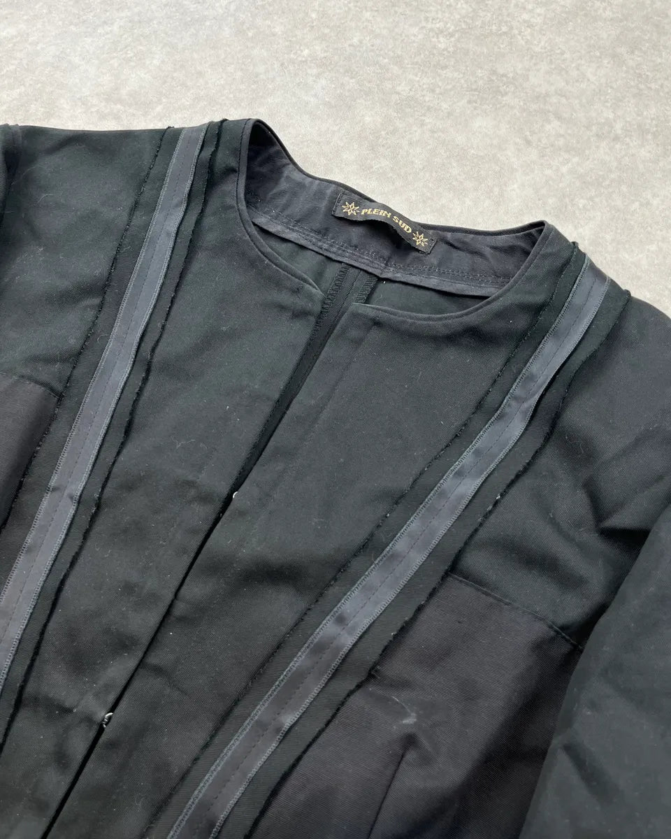 2000s Plein Sud Black Contrast Stitch Light Jacket unqEcNu 4