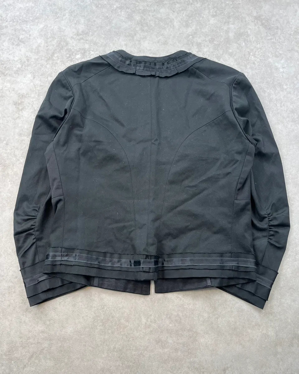 2000s Plein Sud Black Contrast Stitch Light Jacket unqEcNu 6