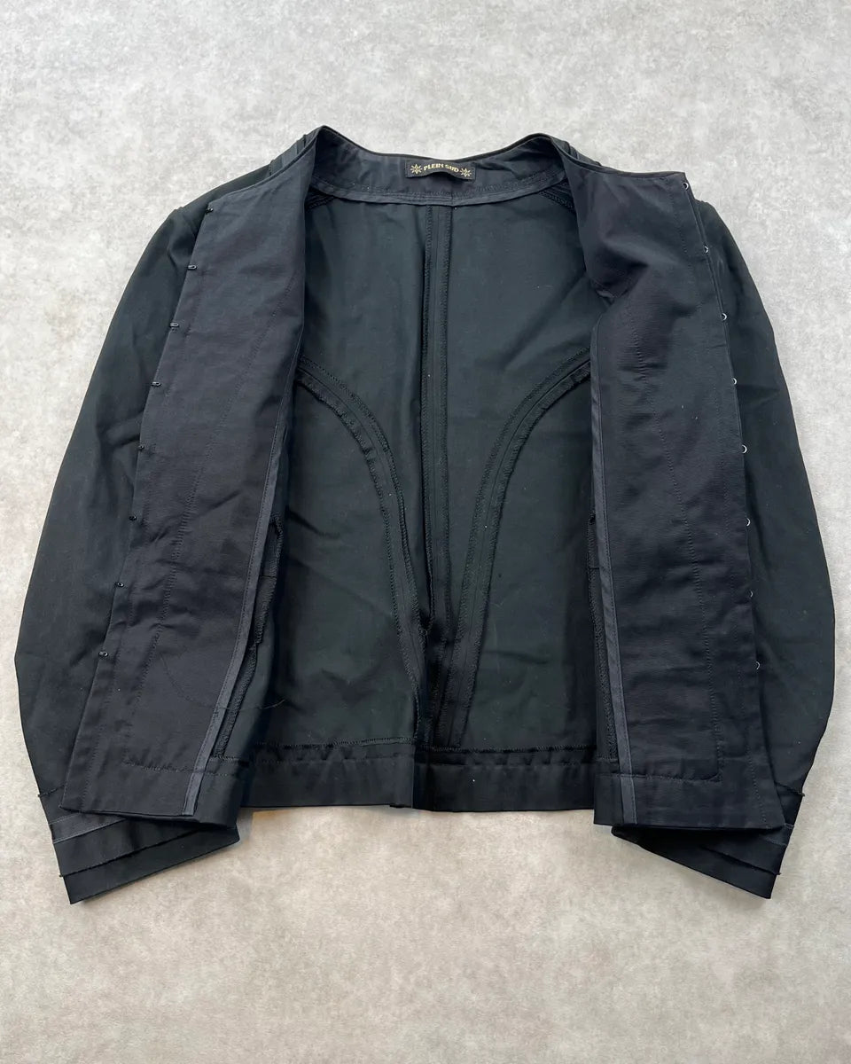 2000s Plein Sud Black Contrast Stitch Light Jacket unqEcNu 7