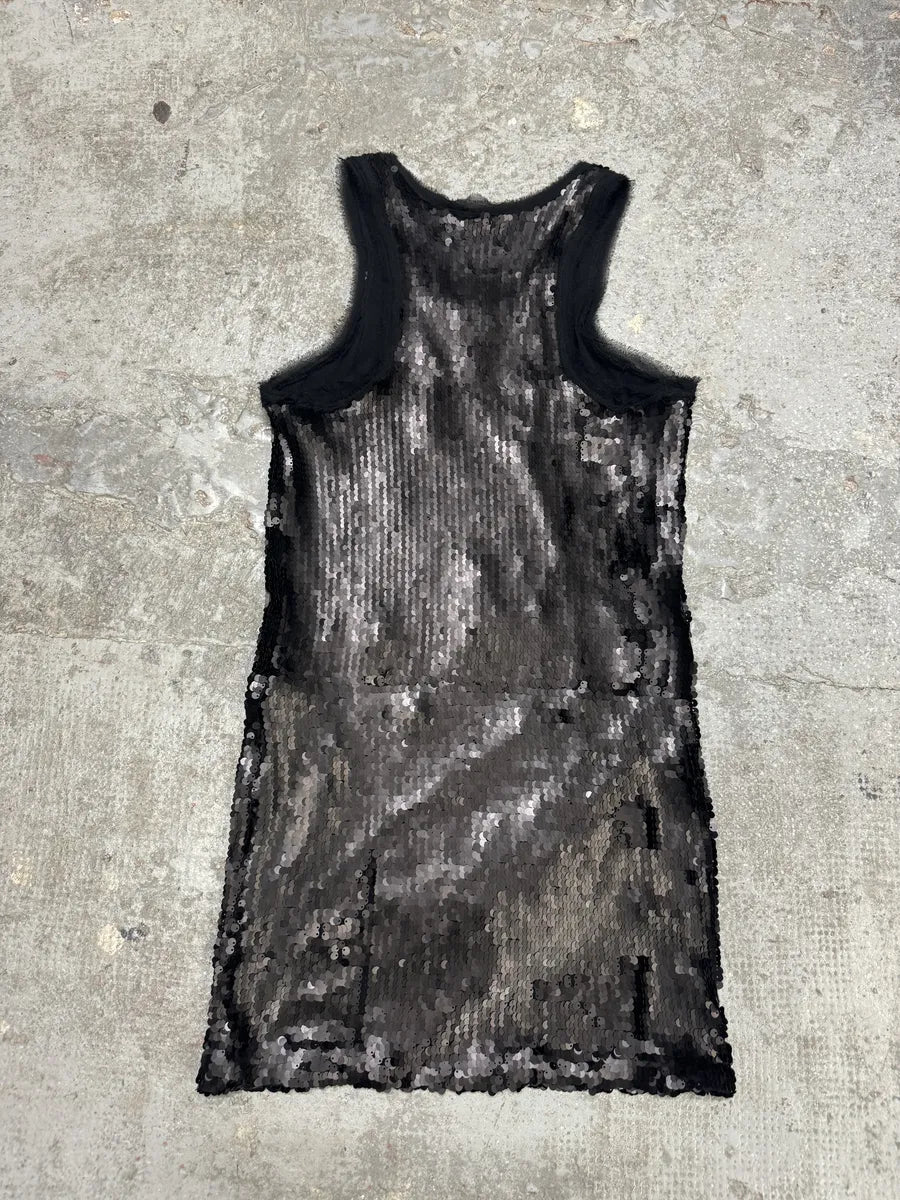 2000s Plein Sud Black Disco Sequin Dress (M/L) 9