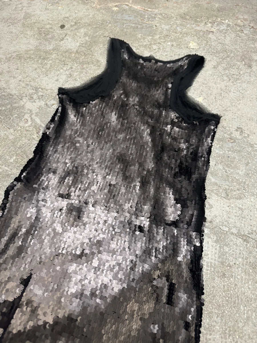 2000s Plein Sud Black Disco Sequin Dress (M/L) 6