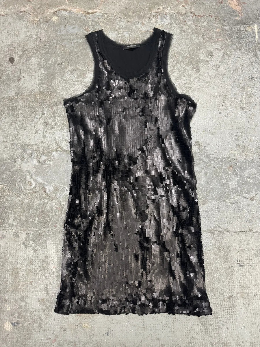 2000s Plein Sud Black Disco Sequin Dress (M/L) 1