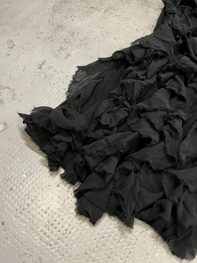 2000s Plein Sud Black Layered Ruffle Mini Dress  Zknmzfs 4