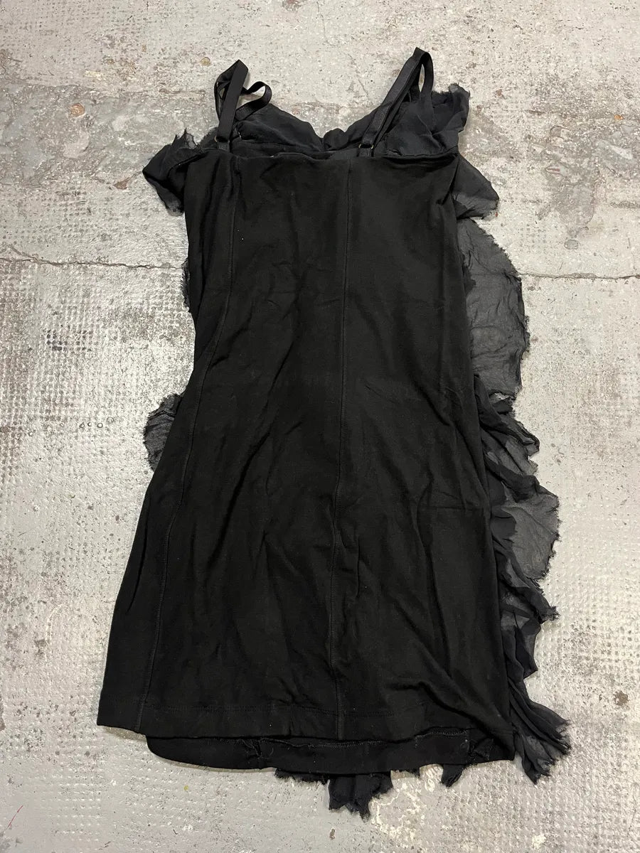 2000s Plein Sud Black Layered Ruffle Mini Dress  Zknmzfs 5