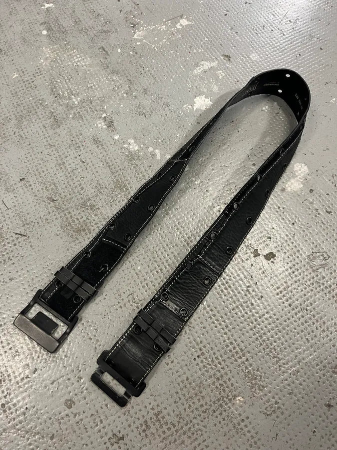 2000s Plein Sud Black Patchwork Leather Belt (OS) hFKfHUL 2