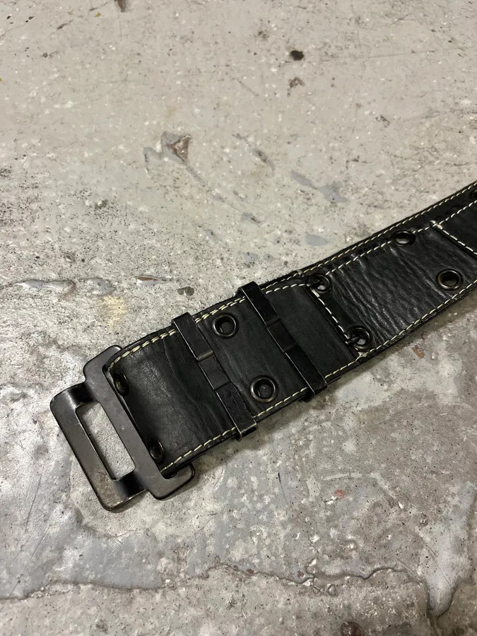 2000s Plein Sud Black Patchwork Leather Belt (OS) hFKfHUL 4