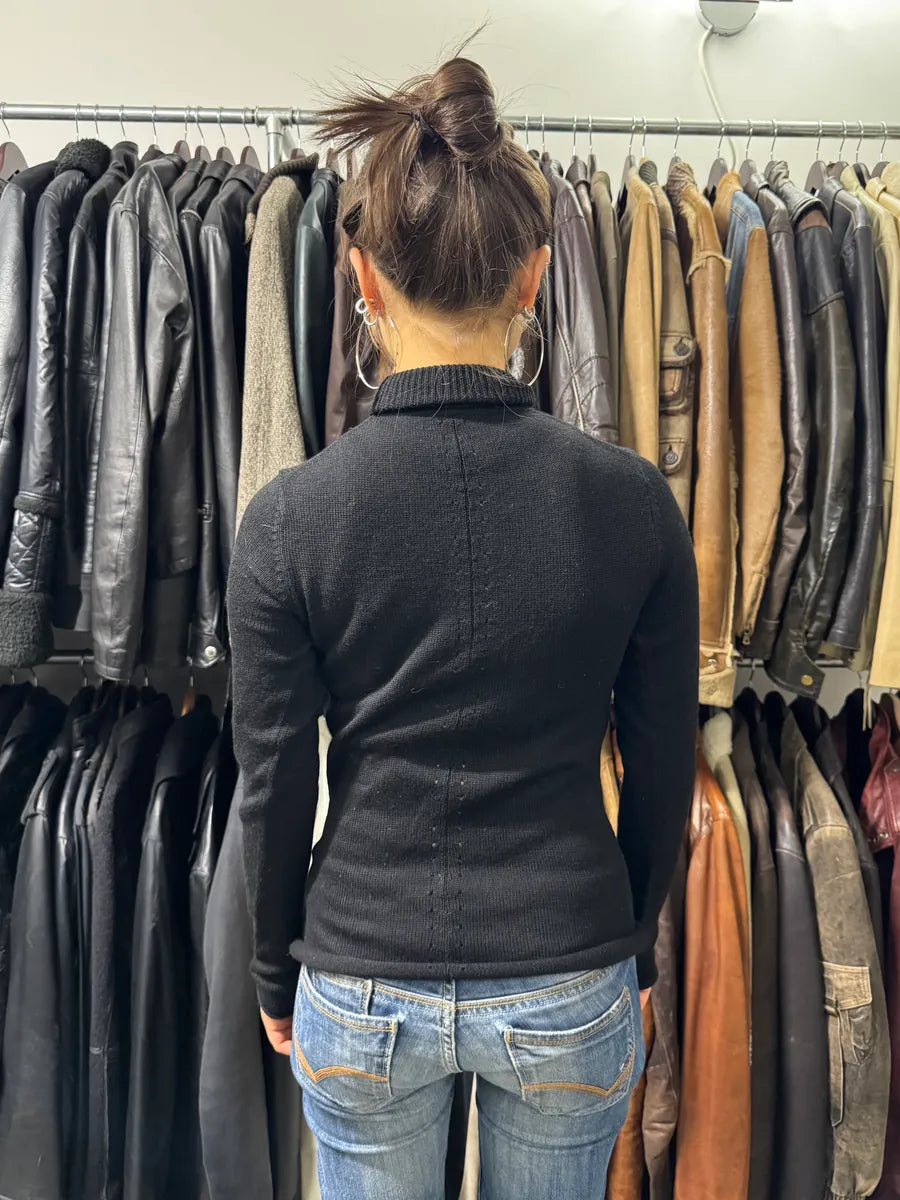 2000s Plein Sud Black Sexy Emancipated Women Turtleneck (S/M) GWyWNDn 2