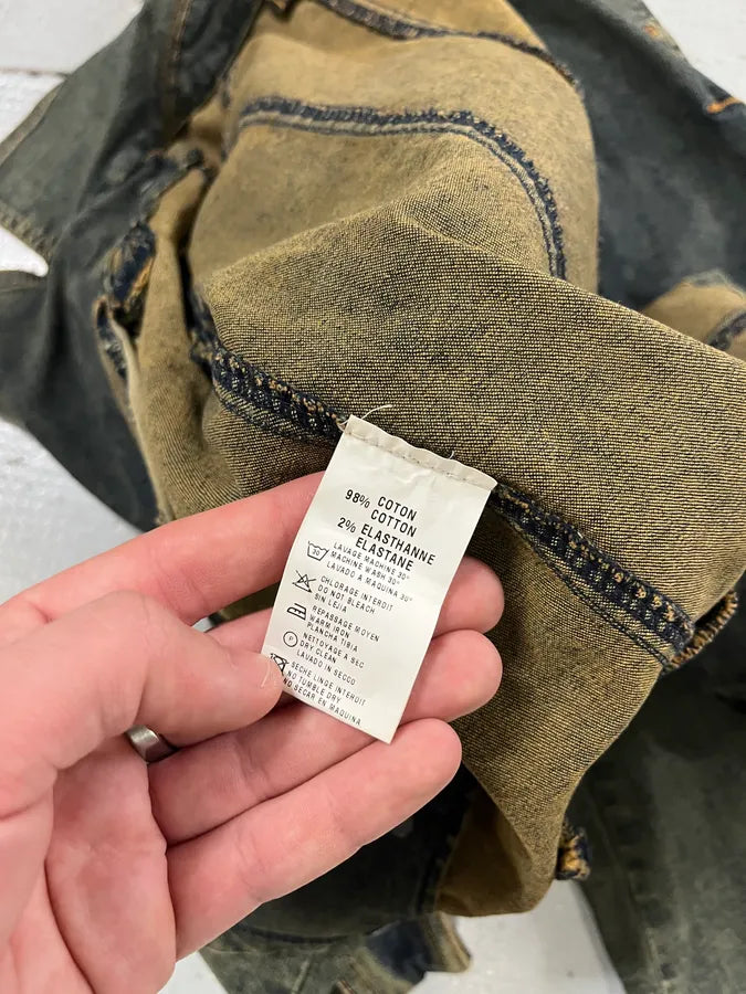2000s Plein Sud Blue Faded Denim Jacket fPQtTCR 10
