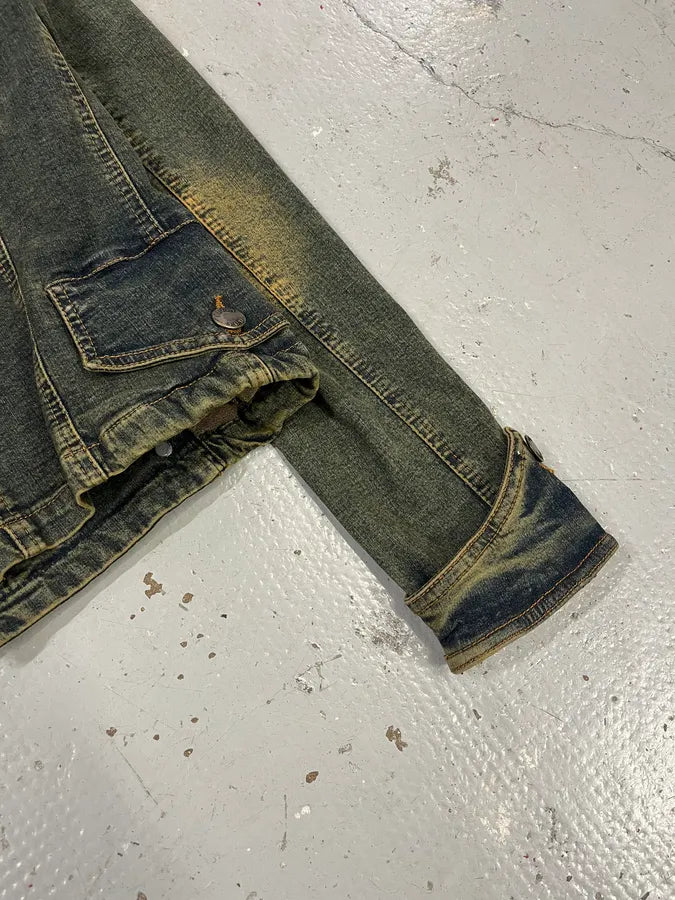 2000s Plein Sud Blue Faded Denim Jacket fPQtTCR 6
