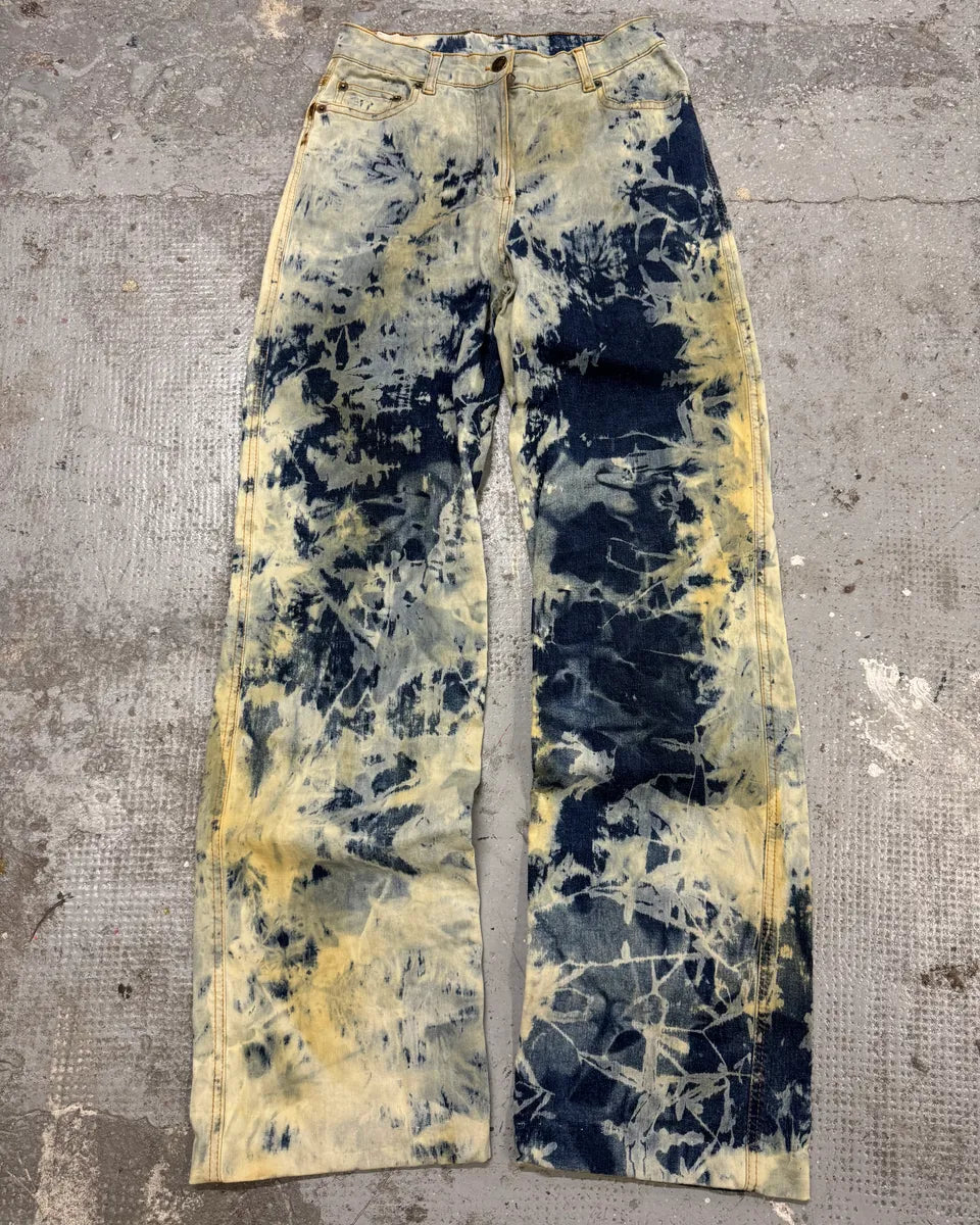 2000s Plein Sud Blue Psychedelic Denim Jeans (XS/S) oaahlSY 0