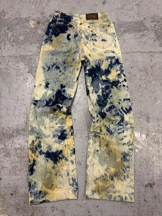 2000s Plein Sud Blue Psychedelic Denim Jeans (XS/S) oaahlSY 1
