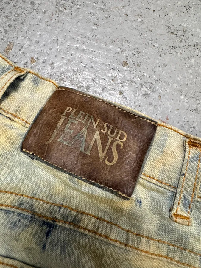 2000s Plein Sud Blue Psychedelic Denim Jeans (XS/S) oaahlSY 6