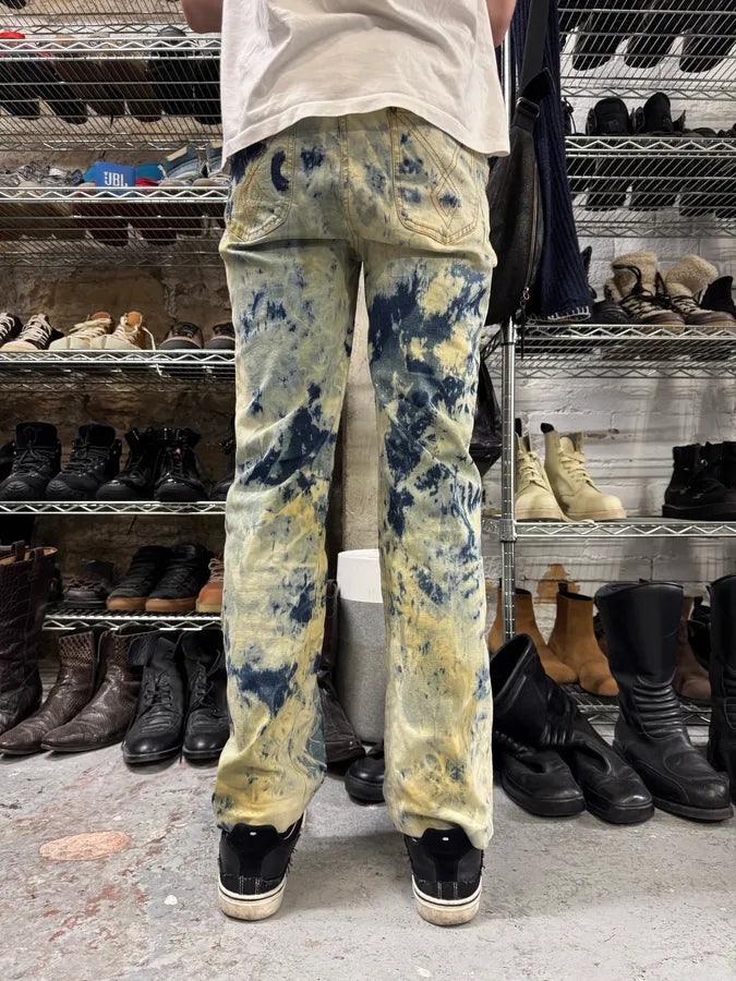 2000s Plein Sud Blue Psychedelic Denim Jeans (XS/S) oaahlSY 9