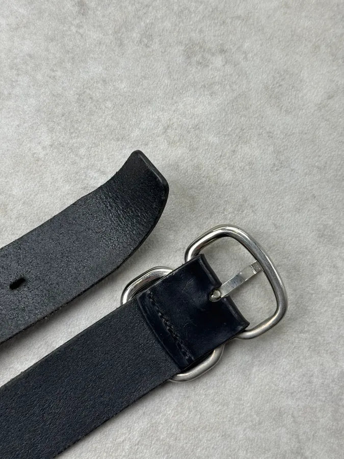 2000s Plein Sud Classic Black Leather Belt JLQgwXv 3
