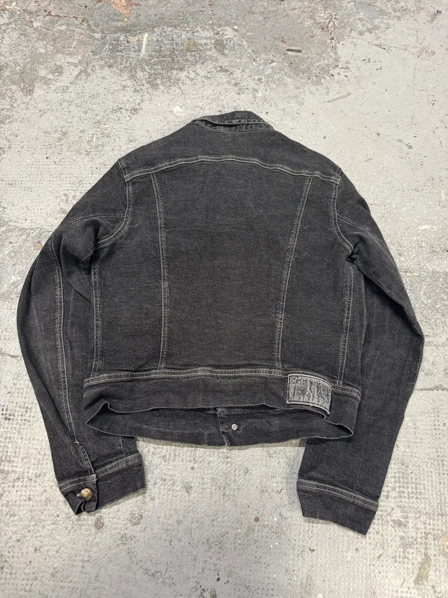 2000s Plein Sud Cropped Grey Denim Jacket IZOXkkP 1