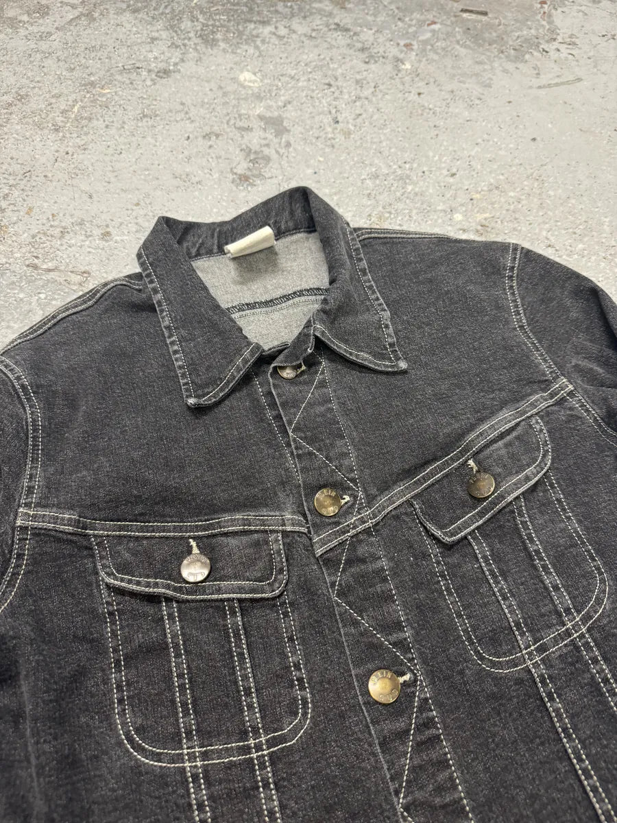 2000s Plein Sud Cropped Grey Denim Jacket IZOXkkP 5